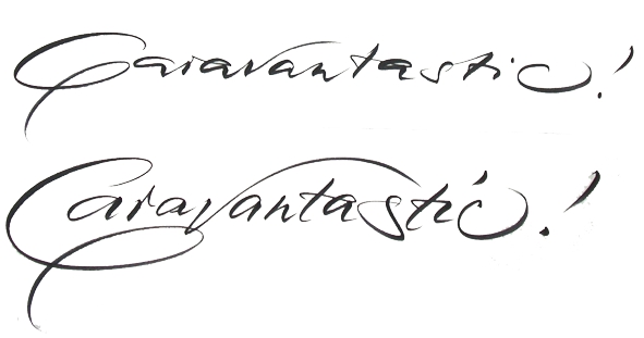 Schriftzug kalligraphisch