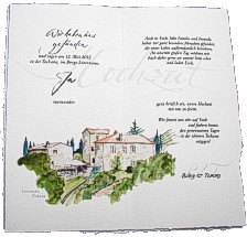 Kalligrafie Schriftkunst Hochzeit handgeschriebene Einladungen