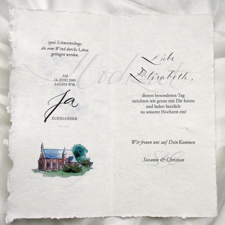 Hochzeitseinladung handgeschrieben