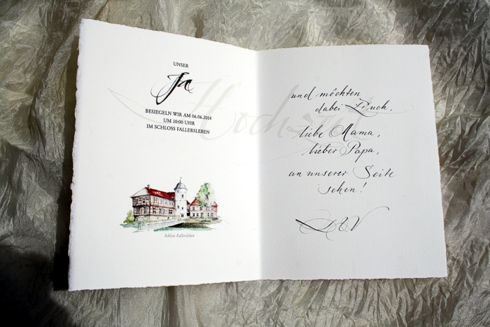 wedding invitation handwritten